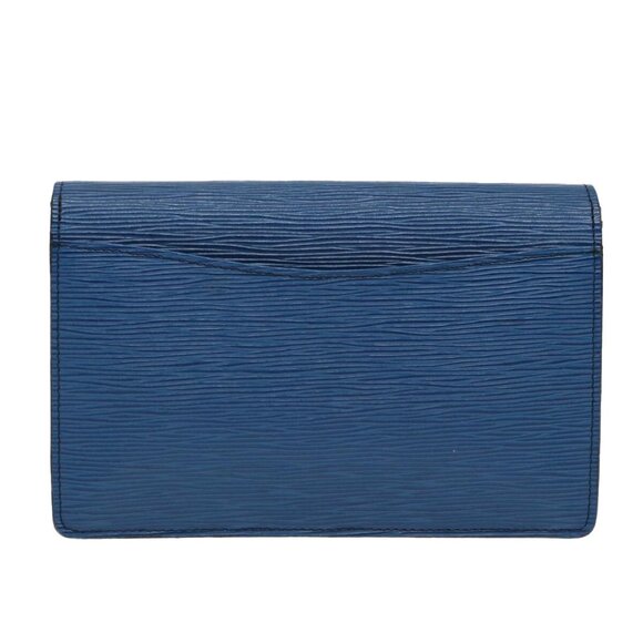 LOUIS VUITTON Epi Montaigne 23 Clutch Bag Blue - Picture 9 of 16